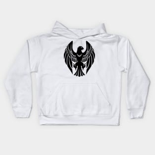 Black Eagles (Black and White) Kids Hoodie